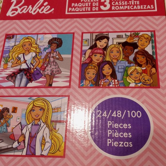 *NEW* Barbie puzzle set (4 different puzzles) - Picture 2 of 4